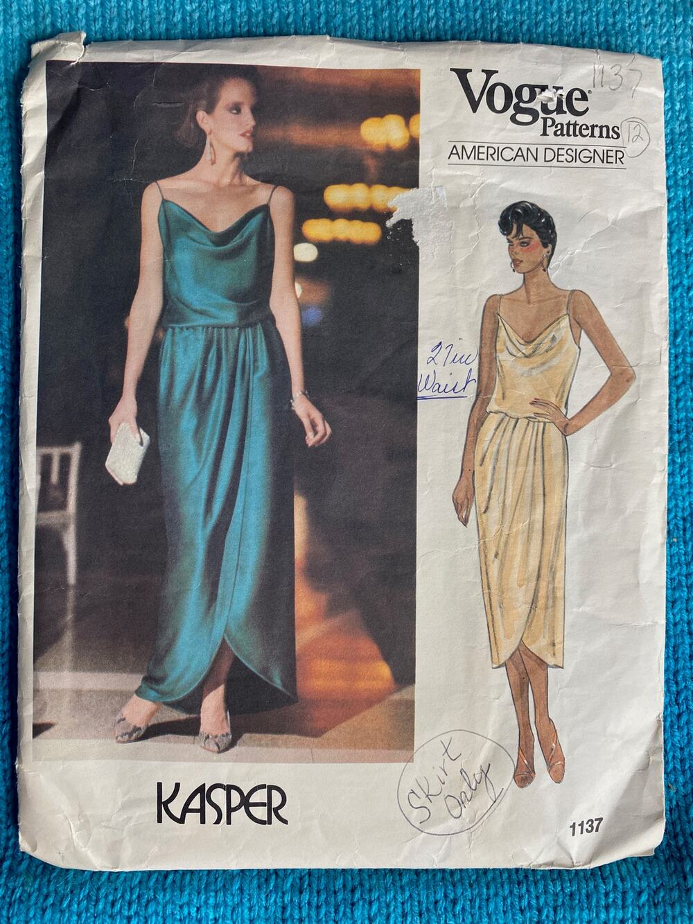 Vogue Pattern 1137 slip dress